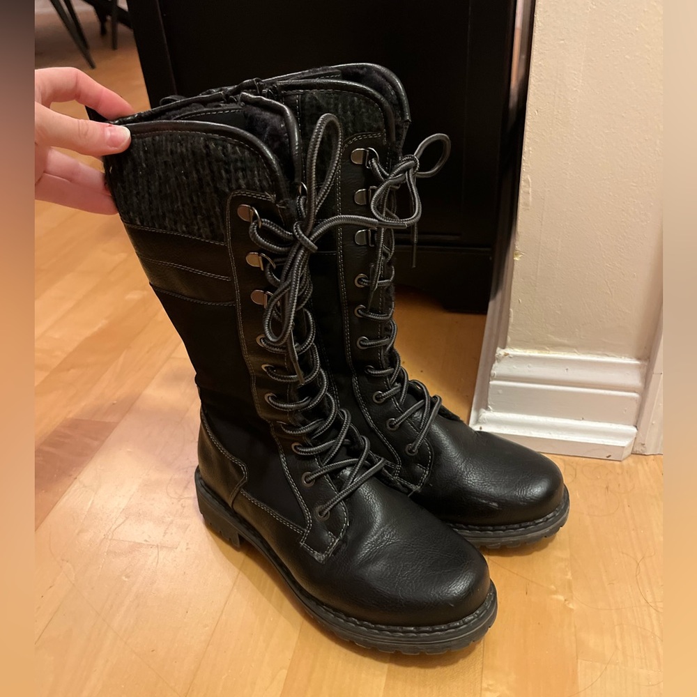 Call it Spring Black Winter Boots- like-new